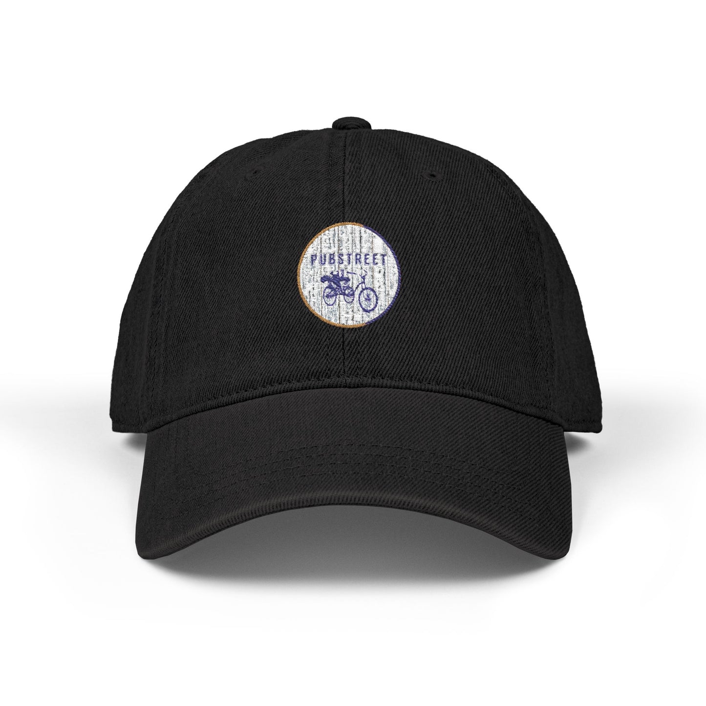 Embroidered Pubstreet Denim Hat - Stylish and Casual Social Cap for Everyday Wear