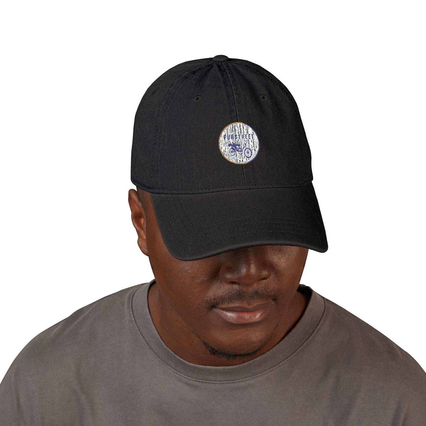 Embroidered Pubstreet Denim Hat - Stylish and Casual Social Cap for Everyday Wear