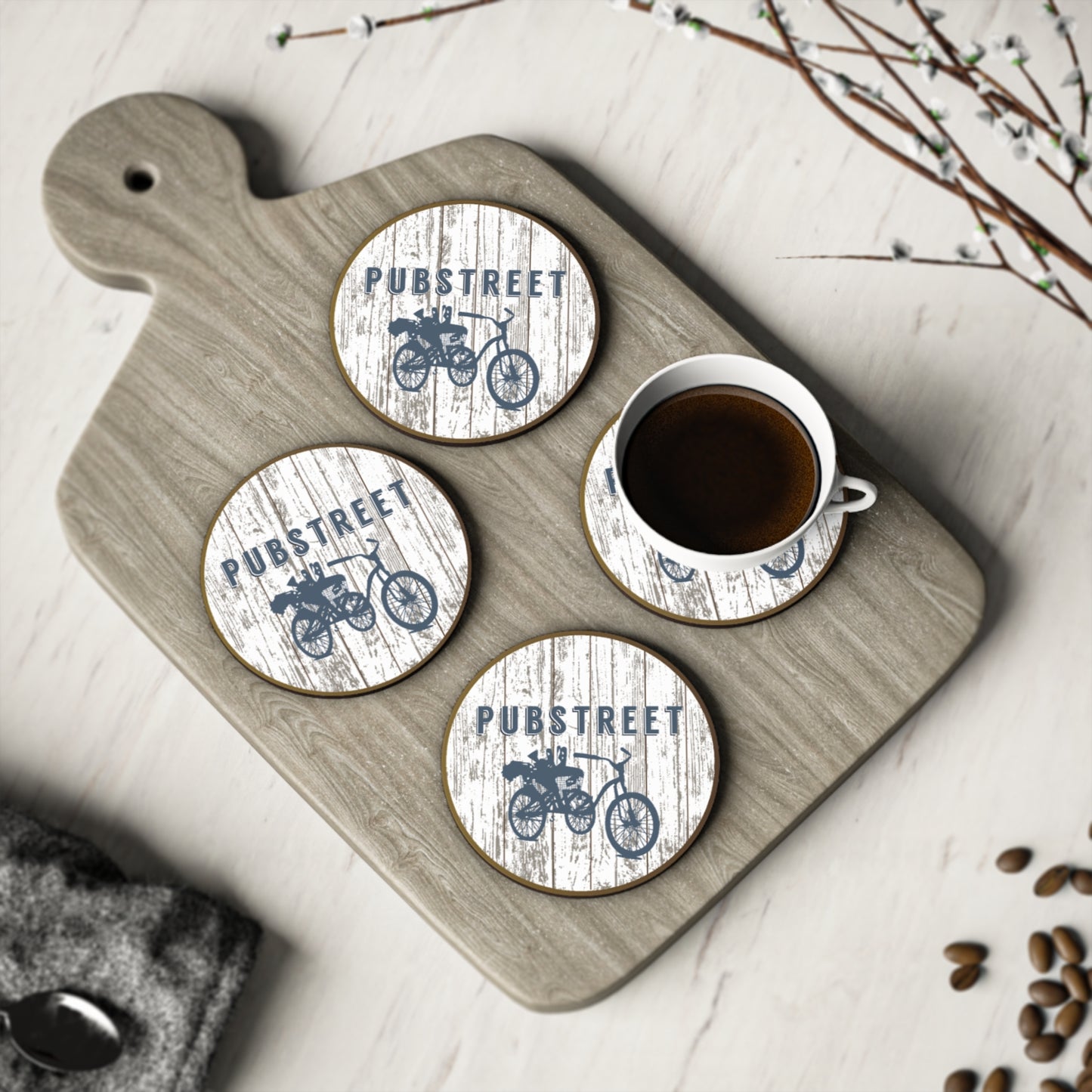 Pubstreet Classic Logo Coaster Set