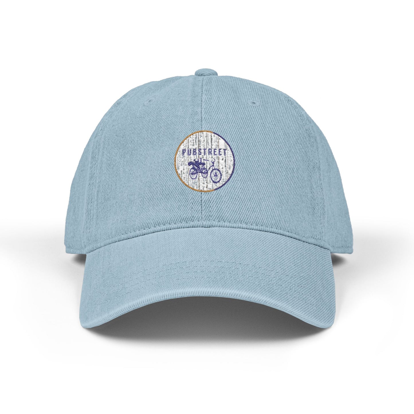 Embroidered Pubstreet Denim Hat - Stylish and Casual Social Cap for Everyday Wear