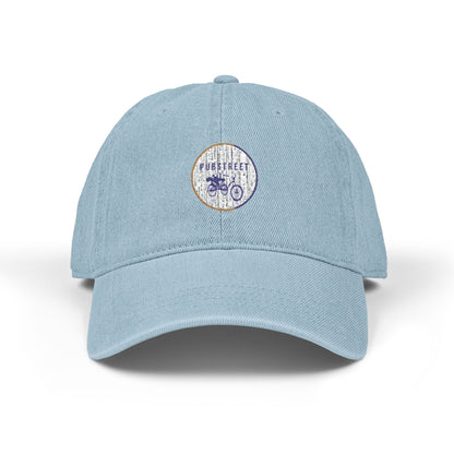 Embroidered Pubstreet Denim Hat - Stylish and Casual Social Cap for Everyday Wear