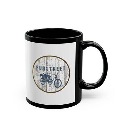 Pubstreet Black Mug - Double Sided Classic Logo