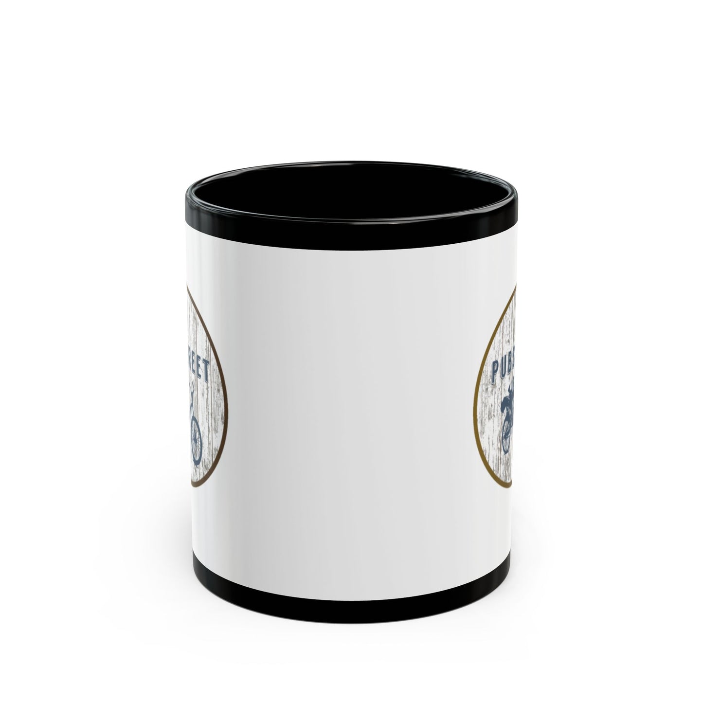 Pubstreet Black Mug - Double Sided Classic Logo