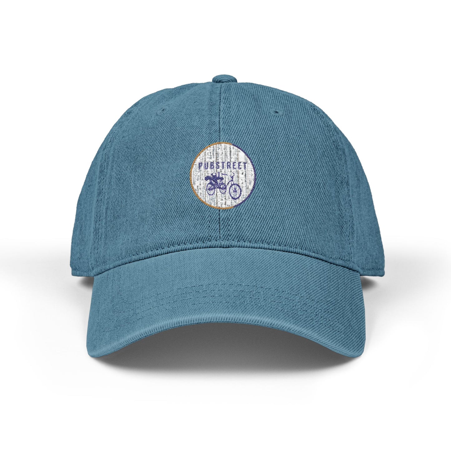 Embroidered Pubstreet Denim Hat - Stylish and Casual Social Cap for Everyday Wear