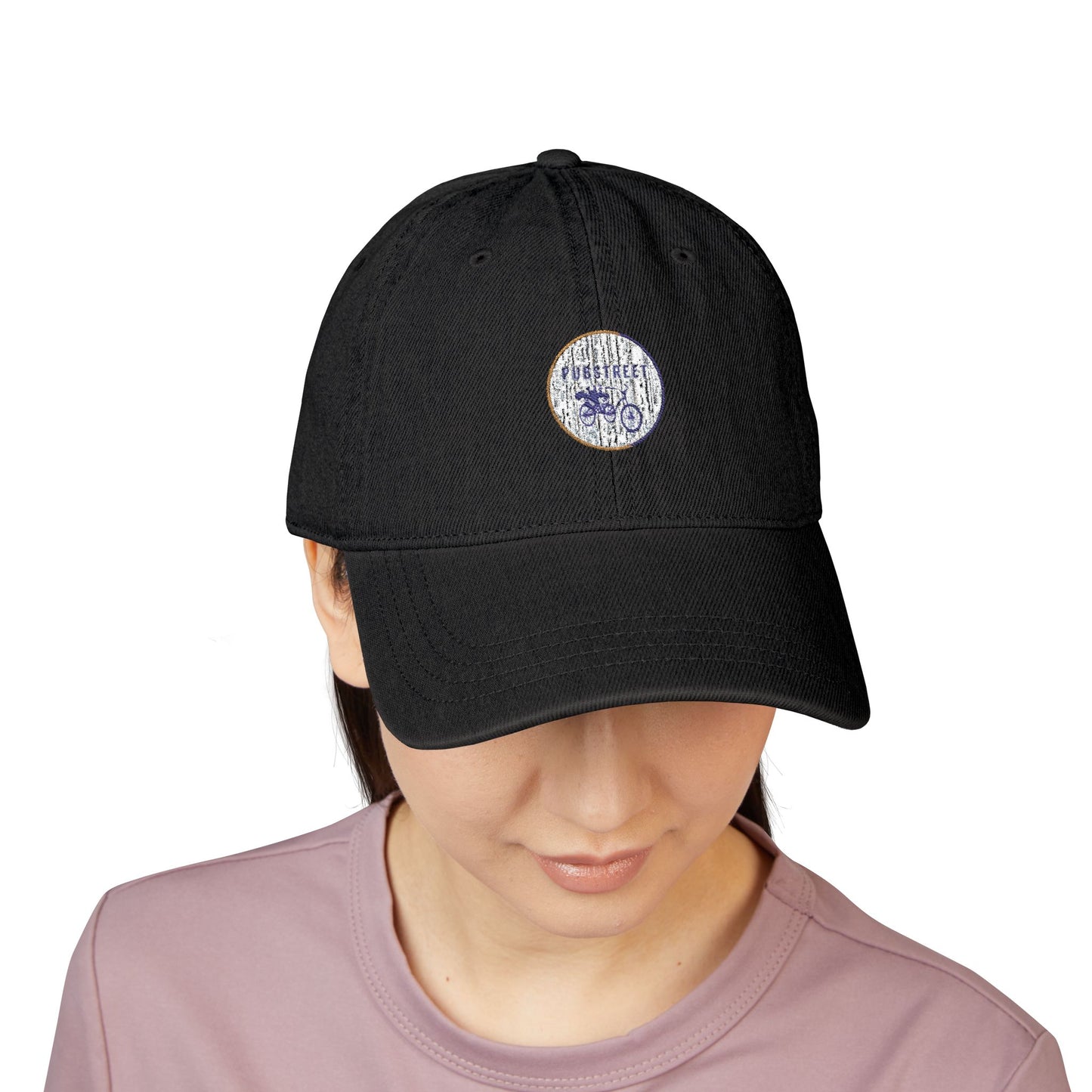 Embroidered Pubstreet Denim Hat - Stylish and Casual Social Cap for Everyday Wear