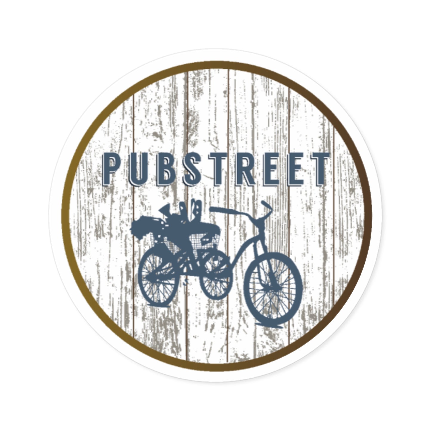 Pubstreet Round Stickers for Indoor & Outdoor Use | Fun Decor & Personalization